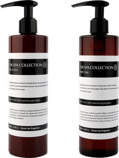 The Spa Collection Green Tea - Handzeep + Body Lotion - 400 ml pompfles - Set van 2 stuks