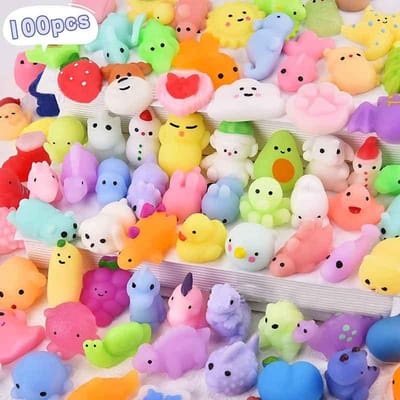 35103050 STUKS Mochi Squishies Kawaii Cartoon Squishy Speelgoed Voor Kinderen Stressbal Verlichting Knijp Feestartikelen Speelgoed Verjaardagscadeaus yellow