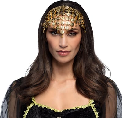 Boland - Metalen hoofdband Belly dance Goud - Volwassenen - Vrouwen - - 1001 Nacht