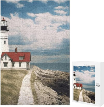 Houten Puzzel - Puzzel met Doos - Ontspanning en Plezier - Gladde en Nauwkeurige Afwerking - 1000 Stukjes - Wit