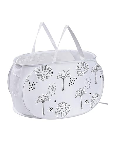 Dailygoods - Foldable Laundry Hamper 35x35x68 cm – Mesh Pop Up Laundry Basket with Cute Print, Portable Laundry Bin for Bathroom, Kids Room, Travel or Student Dorm (F)