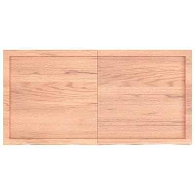 vidaXL - Tafelblad - 120x60x(2-6)cm - behandeld - massief - eikenhout - lichtbruin