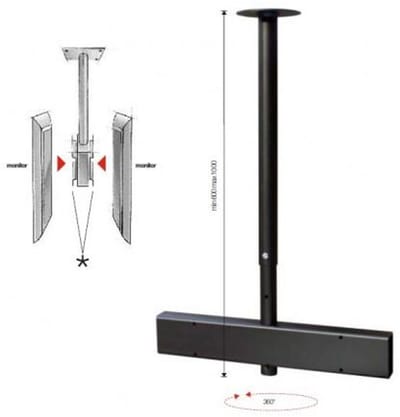 OMB New Lift 600 TV Plafondbeugel - 360°draaibaar