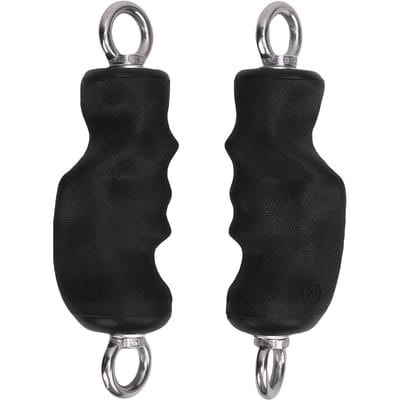 1 Paar Fitness Handgrepen TPE Omwikkeld 300kg Lager Korte Workout Handgrepen voor Thuisgym black