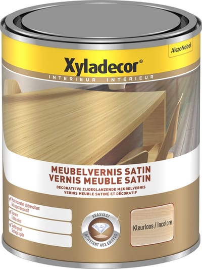 Xyladecor - Meubel Vernis Satin Kleurloos - Kleurloos - 1 L