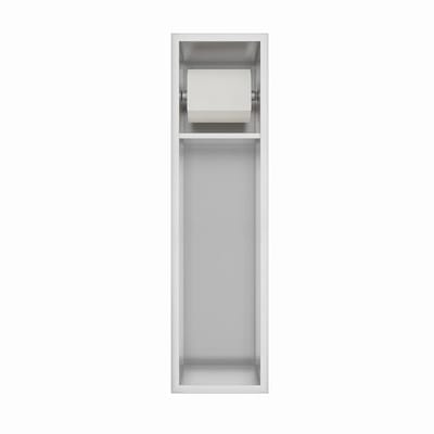 Inbouw toiletrolhouder-closetborstel houder Rvs zonder klep