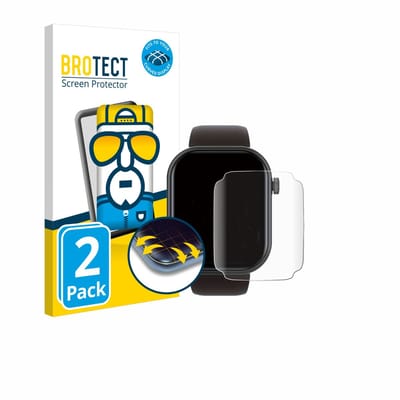 BROTECT - Screenprotector voor Smartwatch IDW13 / IDW15 / IDW19 1.8" - Folie Beschermfolie transparant volledig dekking - 2 Stuks