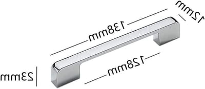 Stijlvolle T Bar Deurgreep voor Keukenkasten - Polished Afwerking, 128mm Gatafstand, Meubelaccessoires