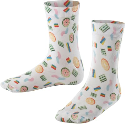 FALKE Colouful Sweets Print gedessineerd katoen Sokken kinderen wit - maat 23-26