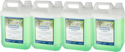 Douchegel Eucalyptus 5 liter - set van 4 stuks - Showergel - Navulling