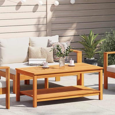 vidaXL - Bijzettafel - Olie - Natuurlijk - 110 - x - 55 - x - 45 - cm
