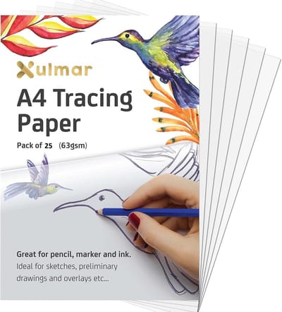 Overtrekpapier A4 63 g/m² - 25 Vellen Calqueerpapier voor Naaipatronen en Tekenen