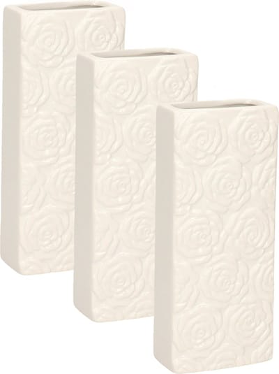 Gerimport Waterverdamper - 6x - wit - keramiek - 400 ml - radiatorbak luchtbevochtiger - 7,4 x 17,7 cm