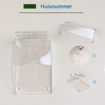 Ynkkvre - hoes - transparante beschermhoes voor draadloze deurbel - waterdichte deurbel cover voor buiten met muurbeugel - 11 x 6 x 5 cm