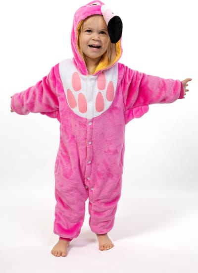 KIMU® Onesie Flamingo Baby Pakje - Maat 62-68 - Flamingopak Kostuum Roze Pak - Babypakje Boxpakje Boxpakje Kraamkado Jumpsuit Pyjama Festival