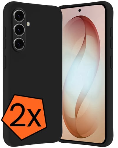 Hoes - 2 Stuks - Geschikt voor Samsung Galaxy S26 - Sterk & Shockproof - Case Siliconen - Back Cover - Telefoon Hoes - Zwart