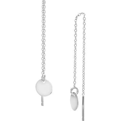 The Jewelry Collection Doortrekoorbellen Rondje - Zilver