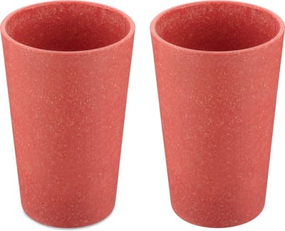 Drinkbekers, 0.35 L, Set van 2, Organic, Natuur Koraal - Koziol|Connect