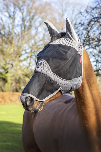Lemieux Vliegenmasker Lemieux Gladiator Full Grijs - Paard