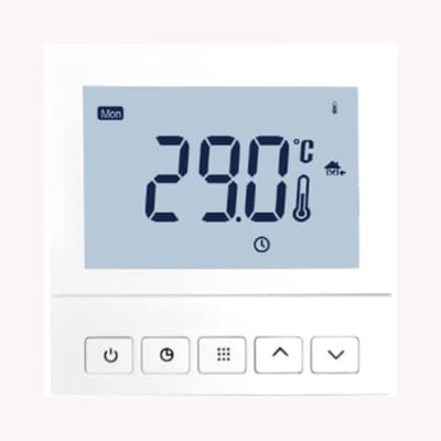 Wireless Thermostat for Gas Boiler, Room Thermostat Compatible with Boiler and Valve, Remote Control App/Voice Control, Programmable 7 Days, LCD Touch Screen with Backlight for