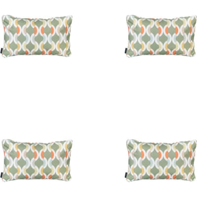 Madison - Sierkussen Trivia green - Ca. 30x50 cm - Set van 4