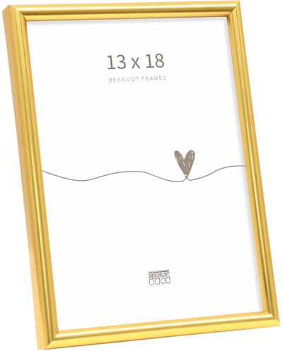 Deknudt Frames fotolijst  S011A4 - smal goud in kunststof - 13x18 cm