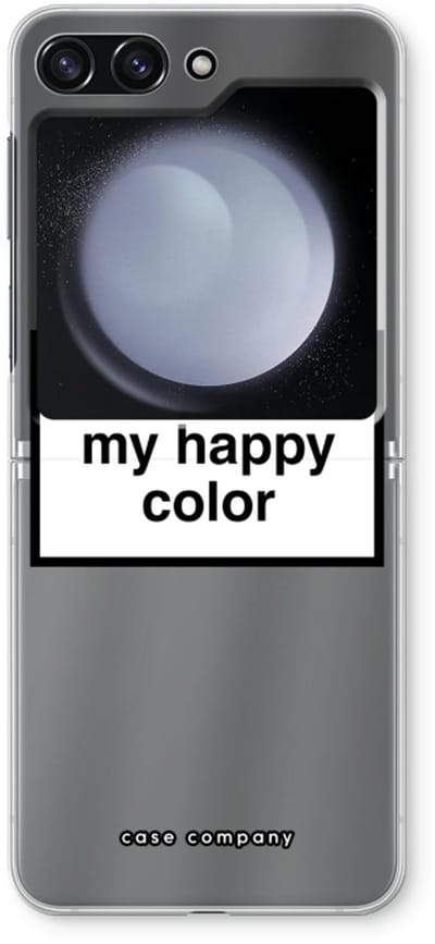 Case Company® - Hoesje geschikt voor Samsung Galaxy Z Flip5 hoesje - Black is my happy color - Soft Cover Telefoonhoesje - Bescherming aan alle Kanten en Schermrand