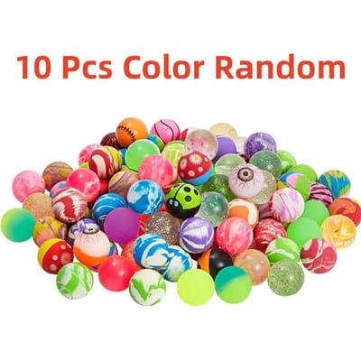 10 PCS Jouets Amusants pour Enfants Capsule Balle Rebondissante Mixte Balle Rebondissante Sautante Solide Flottante Balle en Caoutchouc Élastique Rebondissante Jouets blue