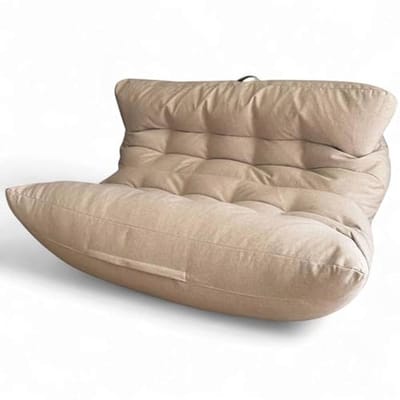 Grote XXL Zitzak 2-Persoons voor Slaapkamer of Woonkamer – Comfortabele Beanbag Sofa voor Lezen, Gamen of Ontspannen – Beige Poef