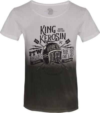 King Kerosin T-shirt Ride Fast Die Last White