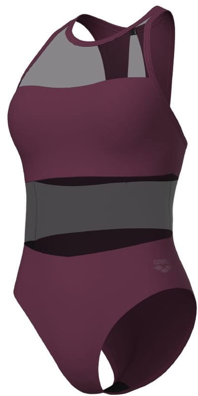 arena dames vent mesh panels badpak paars