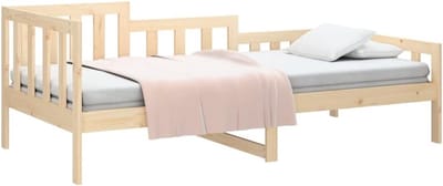 Slaapbank Hout - Logeerbed Bank - Woonkamer Slaapkamer - Ruimtebesparend Ontwerp - 90x200 cm - Bruin
