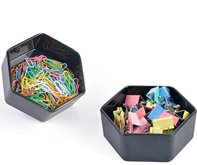 Papercliphouder voor Thuis en Kantoor - 2 Pack Zwart