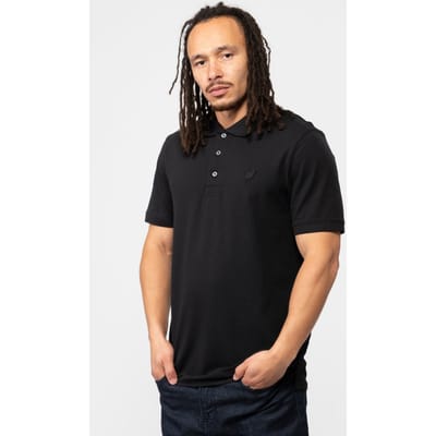 Lyle & Scott Tonal Eagle Polo Shirt Jet Black Taglia: M | Camicie Casual Outlet | Uomo | Nero