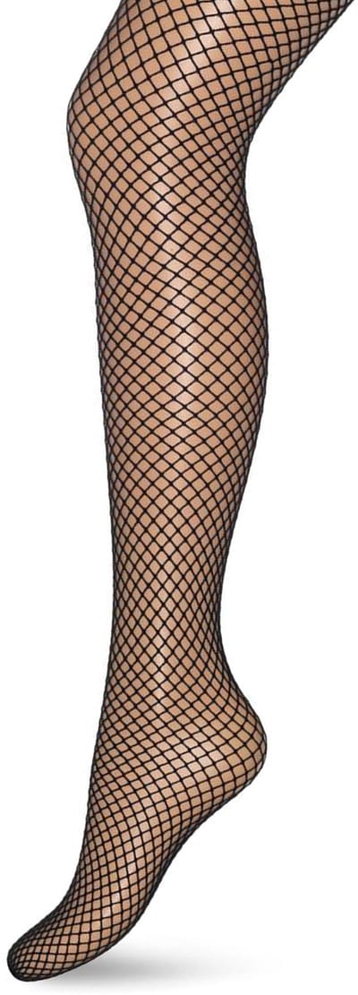 Bonnie Doon Visnet Panty Zwart Dames maat S/M 38/40 - Netpanty - Fishnet Tights - Visnet Patroon - Comfortabele Pasvorm - Stevig Materiaal - Super Elastisch - Doorschijnend - Black - BN751994.101