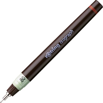 rOtring Isograph technische tekenpen | 0,80 mm | Navulbare fineliner