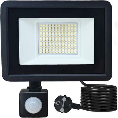 Krachtige LED Buitenlamp met Bewegingssensor en Stopcontact - Waterdicht IP66