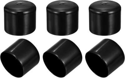 6 Stuks Ronde Rubberen Eindkappen 50mm voor Buizen en Bouten - Waterdicht en Stofdicht