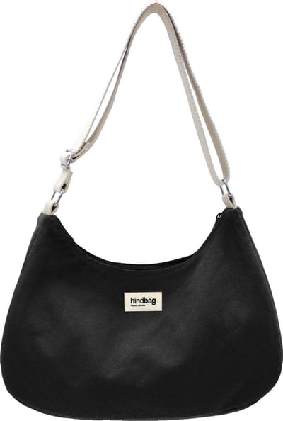 Hindbag handtas Rosa - zwart - Biologisch GOTS katoen