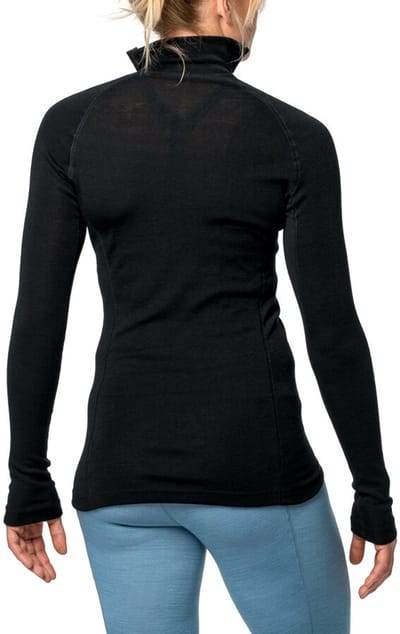 Woolpower Merino Base Layer Zip Turtleneck LITE - Black