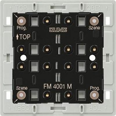 Jung E-Net Zender/AB v draadloos schakelaarsysteem E-Net kunststof, wit, tplast - FM4001M