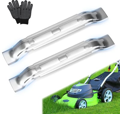 2 stuks, reservemessen voor robotmaaiers, 20 cm, compatibel met Stihl robotmaaier iMOW RMI 422/422P/422PC, Viking MI 632/632P/632C/632PC, roestvrijstalen maaimessen