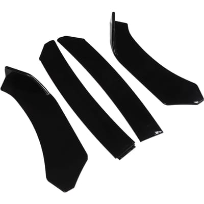Voorbumper Kinspoiler Glanzend Zwart Stijlvol Krasbestendig Universele Voorbumper Lip Splitter voor Auto Ombouw black