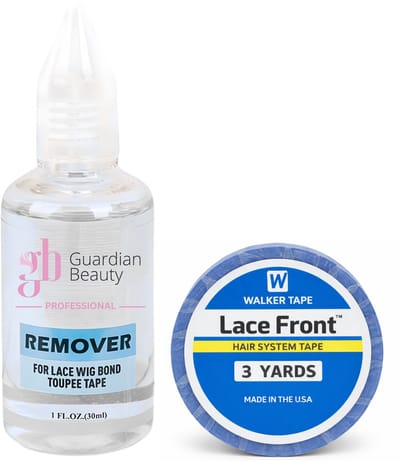 Walker Tape Pruikentape & Guardian Beauty Remover Set - Lace Front - Hair System Tape - 3 yards - 0.8 cm + GB Remover - Transparant - For Lace Wig Bond and Toupee Tape - 1 stuk - 30ml - Haarextensions