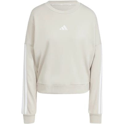 Adidas Essentials 3 Stripes French Terry Sweatshirt Beige M Vrouw