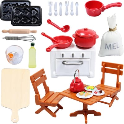 Miniatuur Kabouteraccessoires Set met 22 Stukken voor Poppenhuis en Kerstdecoratie