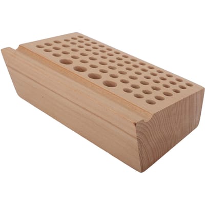 Lederen Handgereedschap Houder 76 Gaten Duurzaam Beukenhout Diverse Maten Wijdverspreid Gebruikt Houten Ponsgereedschap Standaard beige