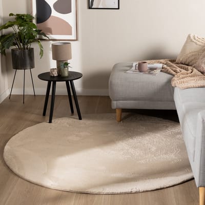 NATURL. Rond laagpolig vloerkleed - Cozy Beige - Ø 80cm
