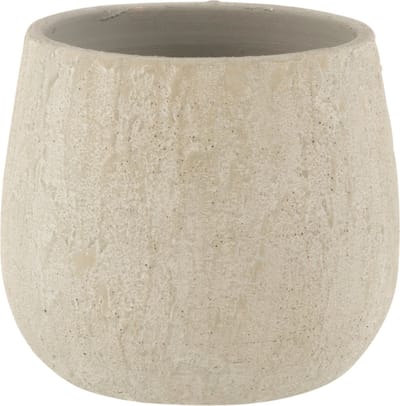J-Line bloempot Spikkel - keramiek - grijs - medium - Ø20 x H18.5 cm