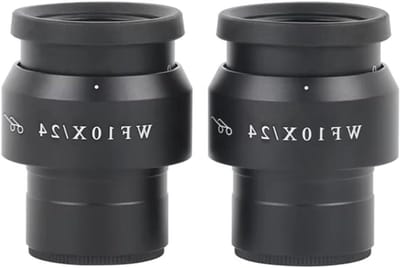 Stereo Microscoop Oculairs - Breed Veld - Nauwkeurig Observeren - Volledig Optisch Glas - WF10x/24mm - Zwart